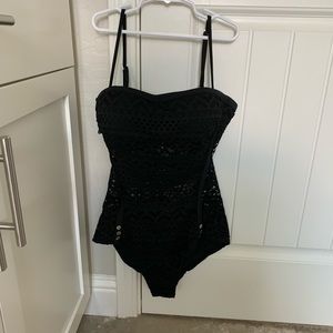 Black one piece swimsuit